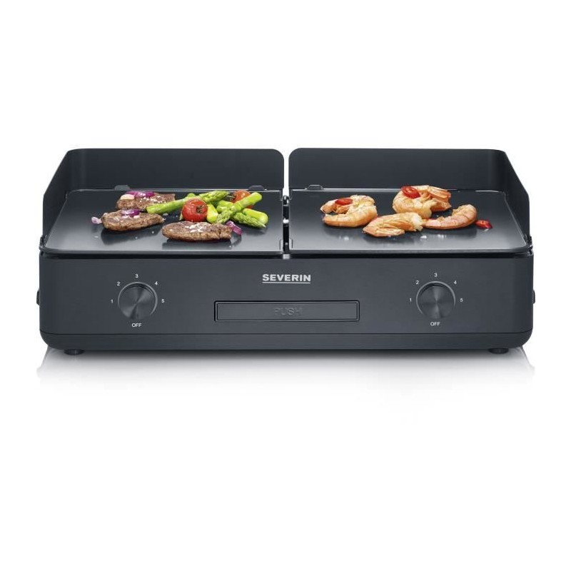 Plancha SEVERIN - PG8569 - Surface de cuisson 48x27cm - Revetement céramique antiadhésif - 2200W