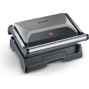 SEVERIN - Grill Electrique KG2394 - Surface cuisson 23x14,5cm - Plaques anti-adhésives - 800W