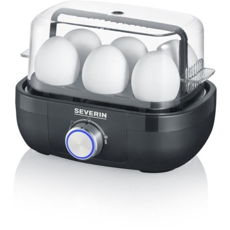 SEVERIN EK3166 Eierkocher für 1 bis 6 Eier - 420 W - Schwarz