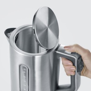 SEVERIN WK3418 Wasserkocher 1,7 l mit einstellbarer Temperatur bis 100 ° C, 5 ° C-Stufen, LCD-Display, Bisphenol A-frei, 360
