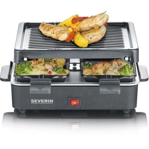 SEVERIN Raclette Grill 4 people compact, easy to store, ideal for small households, cooking surface 21 x 21cm, RG 2370