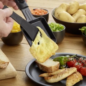 Raclette machine - SEVERIN - RG9670 - 8 people - Large non-stick cooking plate 41.7 x 26.3 cm - 1400 W - Black