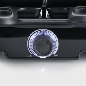 Raclette machine - SEVERIN - RG9670 - 8 people - Large non-stick cooking plate 41.7 x 26.3 cm - 1400 W - Black