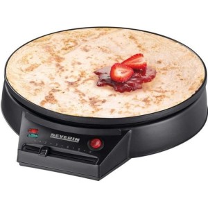 SEVERIN CM2198 - Crepiere diameter 30cm 1000W - Adjustable thermostat - Includes crepe spatula and wooden dough distributor - Bl