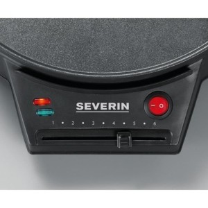 SEVERIN CM2198 - Crepiere diameter 30cm 1000W - Adjustable thermostat - Includes crepe spatula and wooden dough distributor - Bl