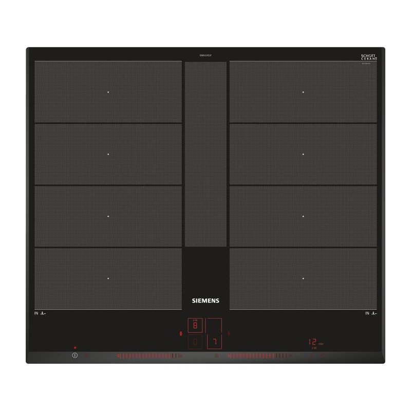 60 cm Induktionskochfeld – SIEMENS – 4 Brenner – 59,2 x 52,2 cm – Schwarz – IQ700 – EX651LYC1F