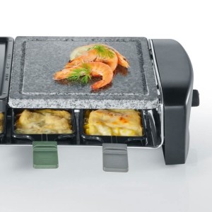 Appareil a raclette SEVERIN - RG9645 - Jusqu'a 8 personnes - Plaques de cuisson combinées - 1400W