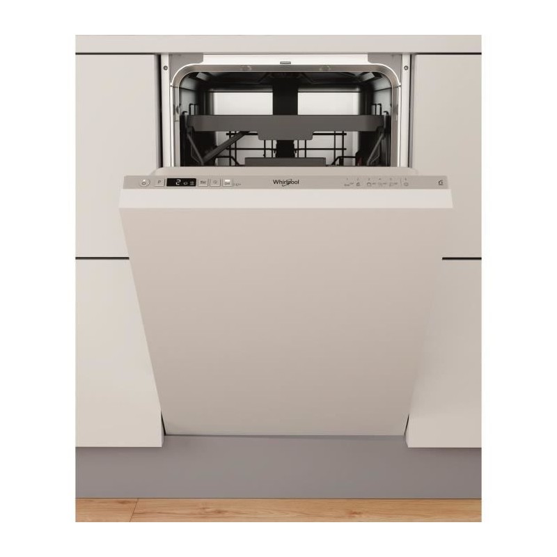 WHIRLPOOL WSIC3M27C Vollintegrierter Geschirrspüler – 10 Maßgedecke – Induktion – L45cm – 47dB