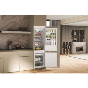 Réfrigérateur combiné - WHIRLPOOL - WHC18D011C2FR - 2 portes - Encastrable - 268 L - Classe D - 54 x 54,5 x 177 cm - Blanc