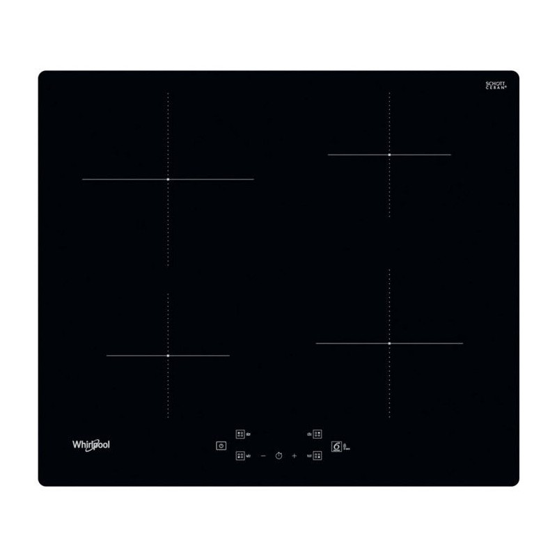 Plaque induction - WHIRLPOOL - WSQ2160NE - 4 foyers/boosters - 7200 W - Largeur 60 cm