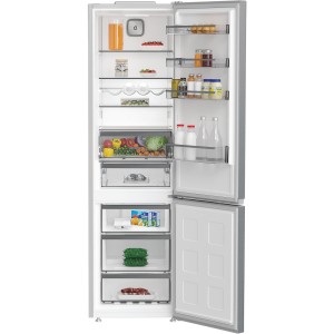 Réfrigérateur combiné - WHIRLPOOL - WHK26402XP4E - 2 portes - 355 L - 59,5 x 66,3 x 203,5 cm - Gris
