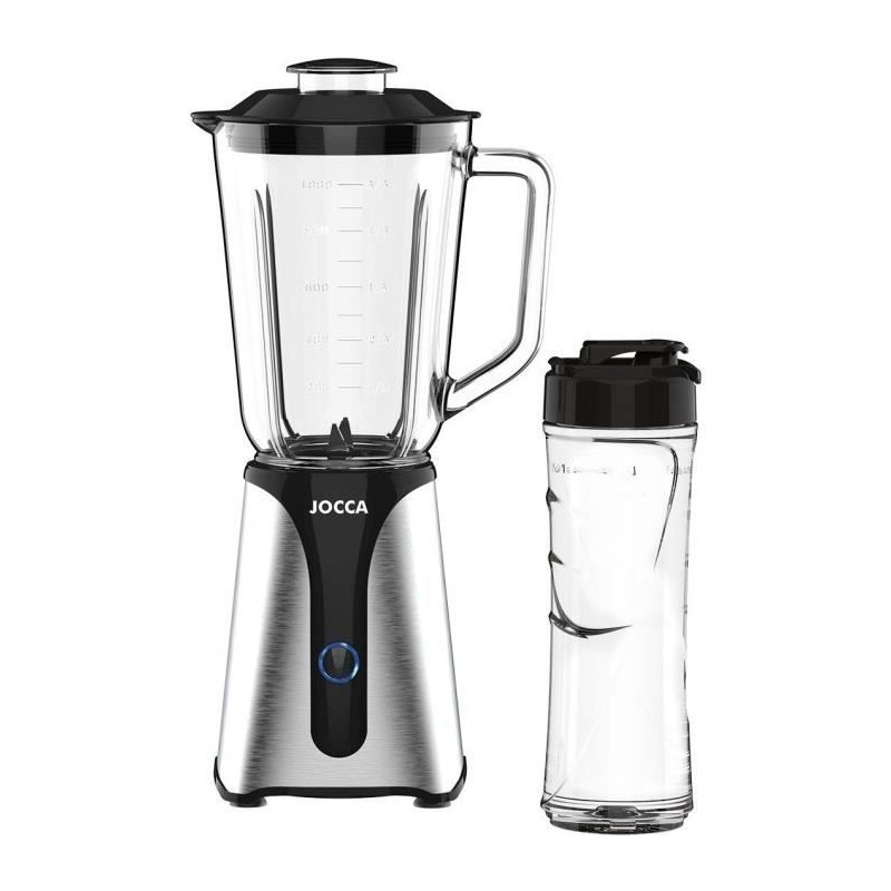 Mixer - JOCCA - 350 W - 1-l-Glasschüssel - 600-ml-Flasche - Schwarz