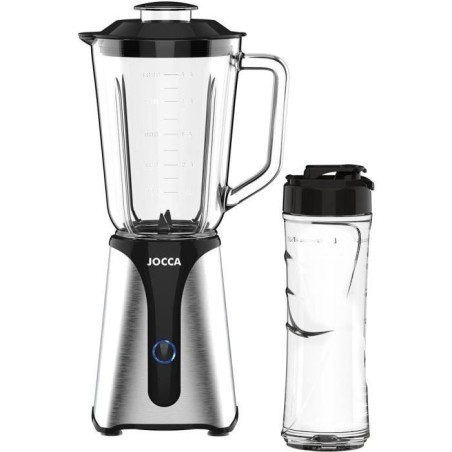 Mixer - JOCCA - 350 W - 1-l-Glasschüssel - 600-ml-Flasche - Schwarz