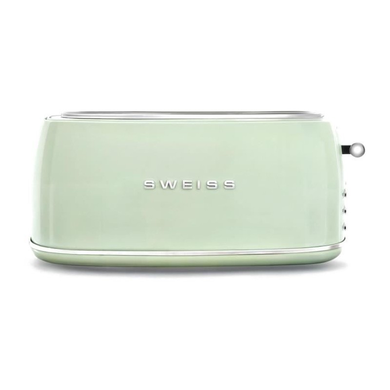Grille-pain vintage - SWEISS - GRV7 - 2 fentes - 1500 W - Vert