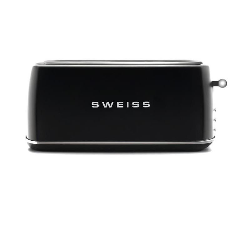 Grille-pain vintage - SWEISS - GRV9 - 2 fentes - 1500 W - Noir