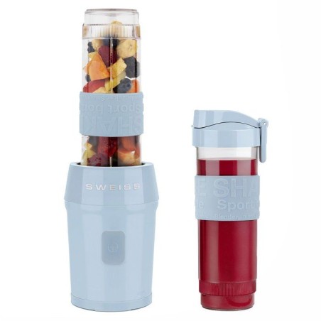 Mini-Standmixer – SCHWEIZ – MOOV6 – 300 W – 570 ml – 2 Flaschen – Blau