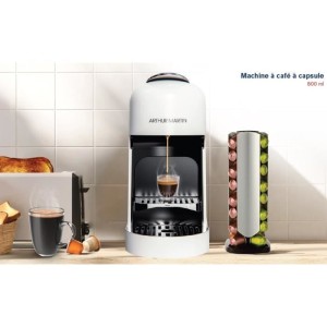 Kapselkaffeemaschine - ARTHUR MARTIN - AMN230B - Espresso & Lungo - Schnelle Zubereitung