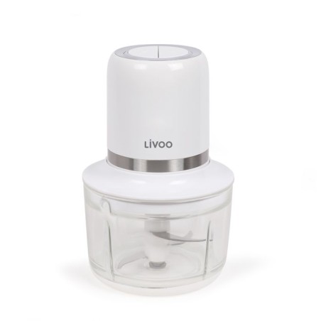 Kabelloser elektrischer Zerkleinerer – LIVOO – 200 W – 2 Geschwindigkeiten – 1,2 l – 4 Stahlklingen – Weiß