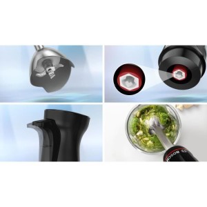 Mixeur plongeant - BOSCH - MSM4B621 - 1000 W - 4 lames aiguiseés - ...