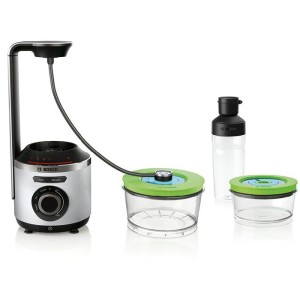 2-in-1-Staubsauger-Standmixer – BOSCH – VitaPower Serie 8 MMBV625M – 1000 W – Edelstahl / Schwarz