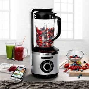 2-in-1-Staubsauger-Standmixer – BOSCH – VitaPower Serie 8 MMBV625M – 1000 W – Edelstahl / Schwarz