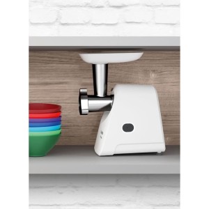Hachoir a viande SmartPower - BOSCH - MFW2520W - 2 grilles de hachoir - Garnisseur de saucisses - Blanc