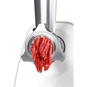 Hachoir a viande SmartPower - BOSCH - MFW2520W - 2 grilles de hachoir - Garnisseur de saucisses - Blanc