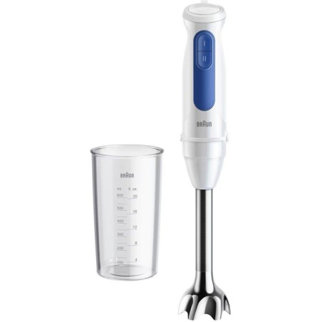 Mixeur plongeant - BRAUN - MultiQuick MQ30001M - 900 W - 2 vitesses - Blanc / Bleu