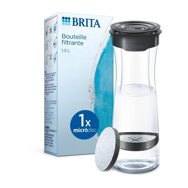 Bouteille filtrante BRITA - Fill & Serve Gris - Capacité 1,3L - 1 filtre MicroDisc inclus