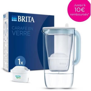 Brita Carafe Filter in blauem Glas inklusive 1 Maxtra Pro All-1-Kar...