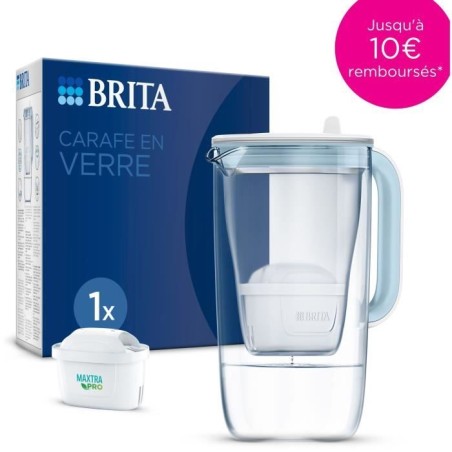 Brita Carafe Filter in blauem Glas inklusive 1 Maxtra Pro All-1-Kar...