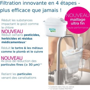 Brita Carafe Filter in blauem Glas inklusive 1 Maxtra Pro All-1-Kar...