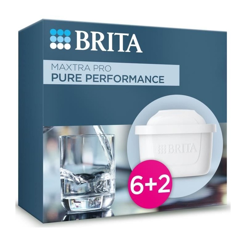 Packung mit 6 Wasserfiltern + 2 gratis – BRITA – MAXTRA PRO All-in-...