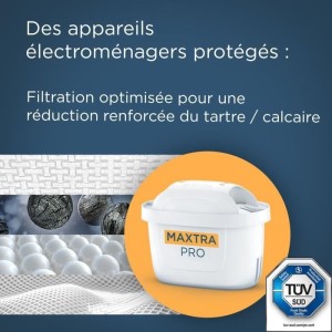Carafe filtrante BRITA - Style Essential Sable - Capacité 2,4L dont 1,4L d'eau filtrée - 2 filtres Maxtra Pro Expert anti-tart