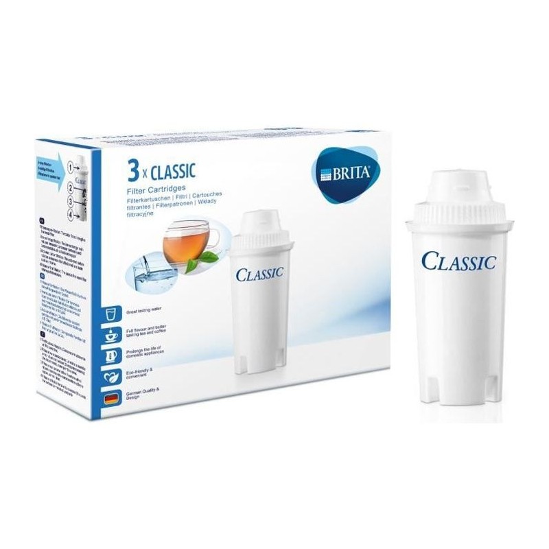 Brita Pack of 3 Classic White filtering cartridges