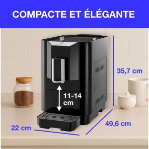 Espressomühle - CONTINENTAL EDISON - CECFAUTOB - 19 Bar - 1450 W - Schwarz