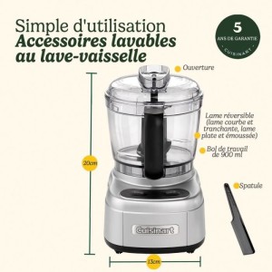 Elektrischer Zerkleinerer - CUISINART - ECH4E Mini Prep Pro - 250 W - 900 ml - Grau