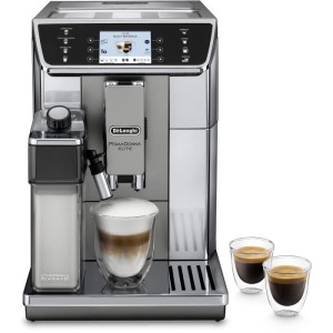 Machine a café expresso avec broyeur - DELONGHI - ECAM650.55.MS - Connecté - PrimaDonna Elite - Gris