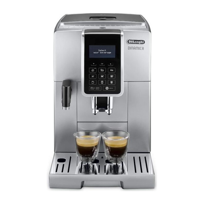 Machine a café expresso avec broyeur - DELONGHI - ECAM 350.75.S - Dinamica - 1.8 Litres - Capacité réservoir 300g - Argent