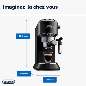 Classic espresso machine - Delonghi EC685.BK Dedica Style - Black