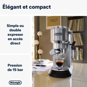 Machine expresso classique - DELONGHI EC685.M Dedica Style - Inox