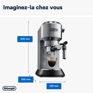 Machine expresso classique - DELONGHI EC685.M Dedica Style - Inox
