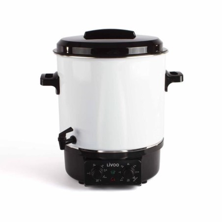 Stérilisateur a bocaux électrique - LIVOO - DOM334 - 1800W - 27L - Ø35 cm - Thermostat réglable et minuterie - Cuve acier é