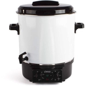 Stérilisateur a bocaux électrique - LIVOO - DOM334 - 1800W - 27L - Ø35 cm - Thermostat réglable et minuterie - Cuve acier é