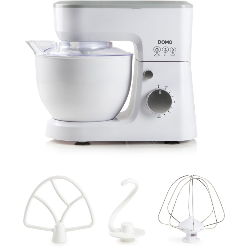 Robot pâtissier - DOMO - DO9241KR - 600 W - 6 vitesses - 4 L - Blanc