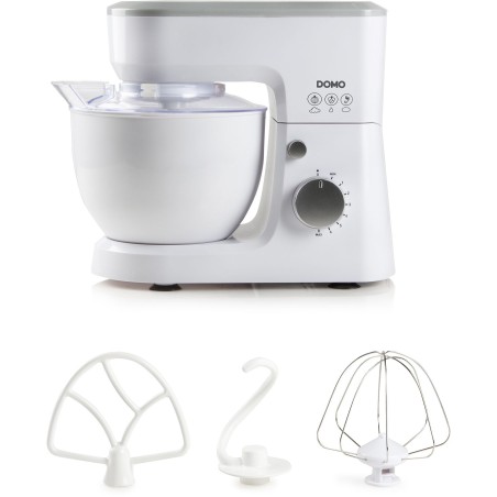 Robot pâtissier - DOMO - DO9241KR - 600 W - 6 vitesses - 4 L - Blanc