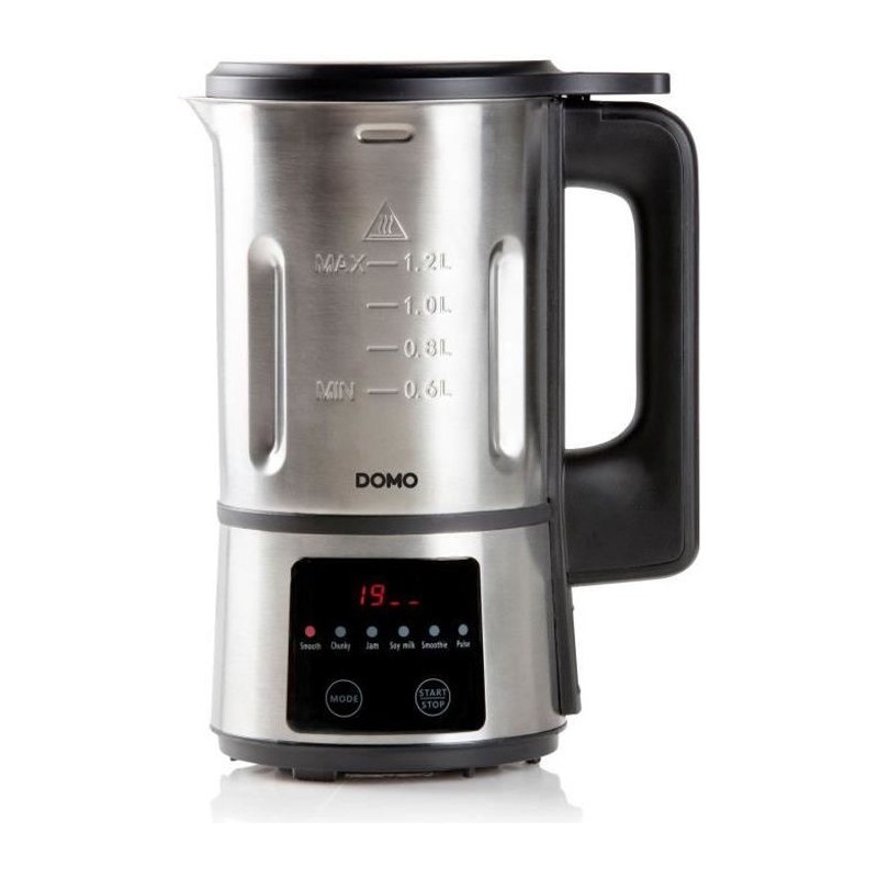 Domo heating blender - 6 programs - stainless steel