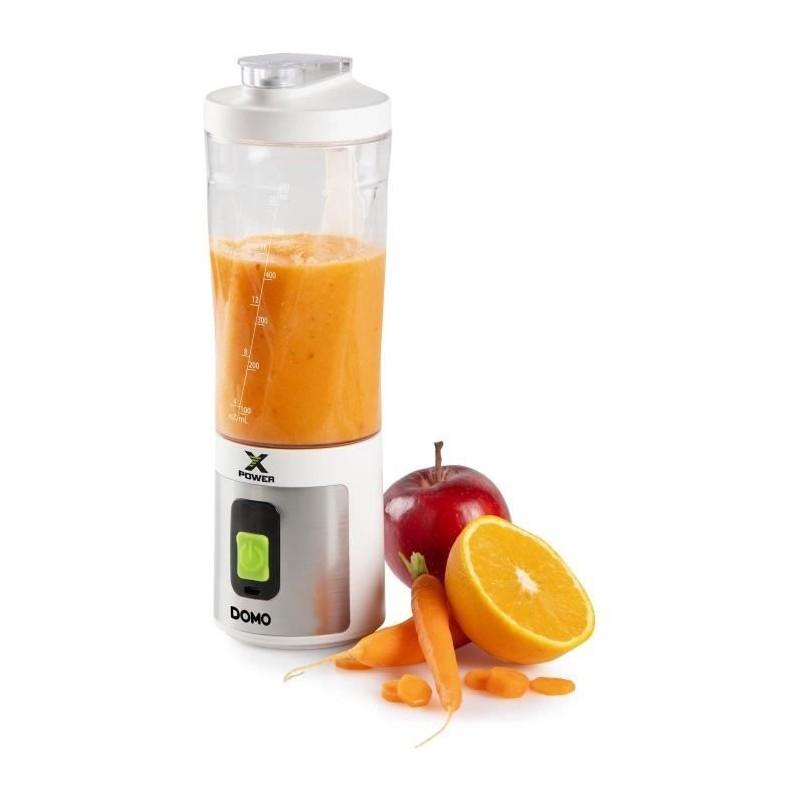 Cordless portable blender - DOMO - DO752BL - XPOWER - 120 W - 600 ml - White