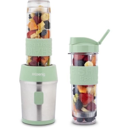 Mini blender - SMOO18 - 300 W - 570 mL - Pastel green - 2 bottles included
