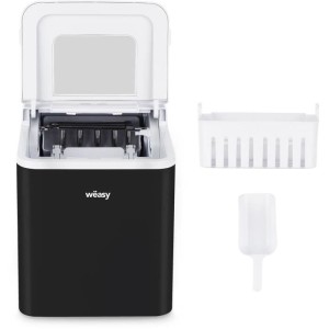 Machine a glaçons WEASY - KW12 - Jusqu'a 12 kg de glaçons par jour - 7 a 12 minutes de production - Noir